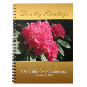 100th Birthday Celebration Rhododendron Guest Book