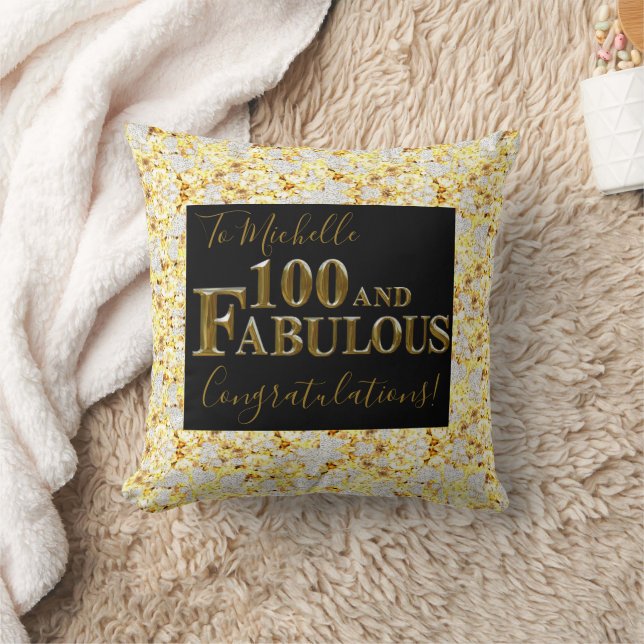 100th Birthday  Cushion (Blanket)