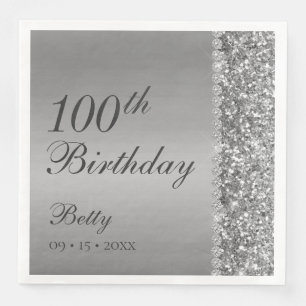 100th Birthday Elegant Napkin