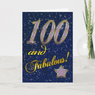100th birthday for someone Fabulous Card