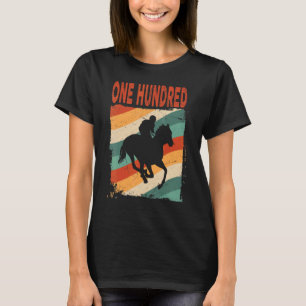 100th Birthday Horse Rider Fan 100 Years old Man W T-Shirt