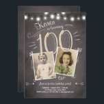 100th Birthday Invitation Vintage Hundred Birthday<br><div class="desc">♥ A perfect way to invite your guests to this special birthday party!</div>