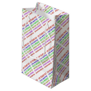100th Birthday Milestones Small Gift Bag