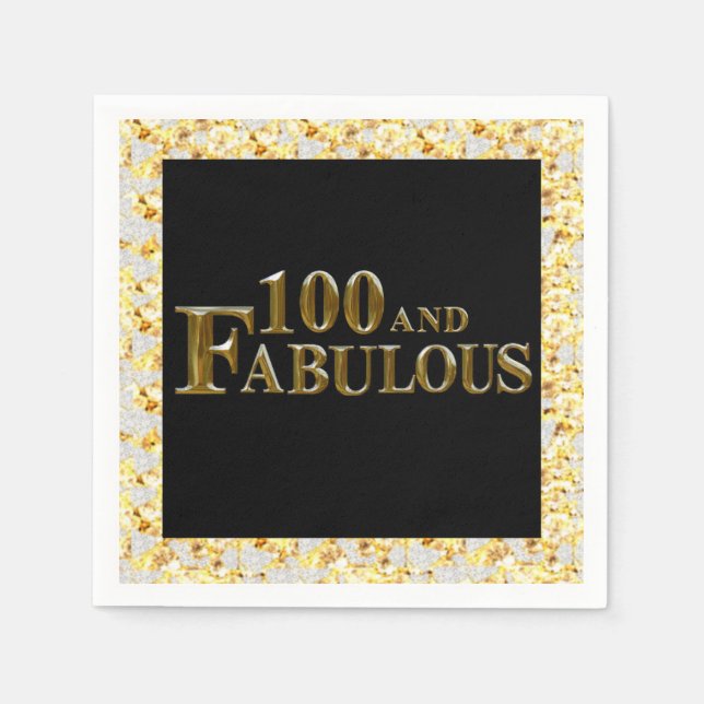 100th Birthday  Napkin (Front)