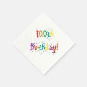 "100th Birthday!" Paper Napkins