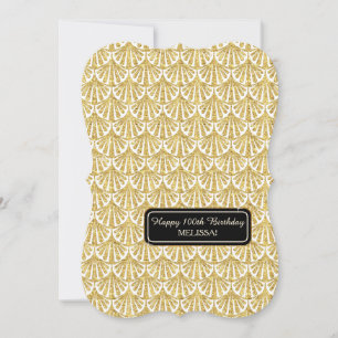 100th Birthday Party Glam Great Gatsby Style Invitation