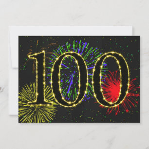 100th  birthday party invitate invitation