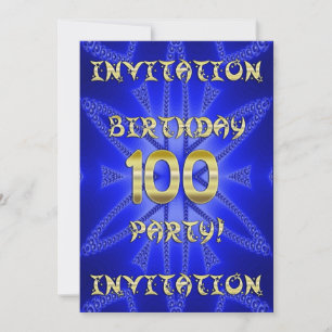 100th Birthday party invitation