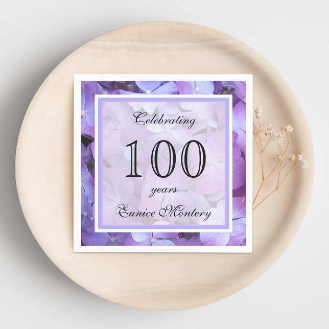 100th Birthday Party Paper Napkins (Creator Uploaded)