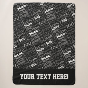 100th Birthday Party Special Personalised Monogram Sherpa Blanket