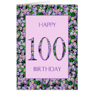 100th Birthday Purple Daisies