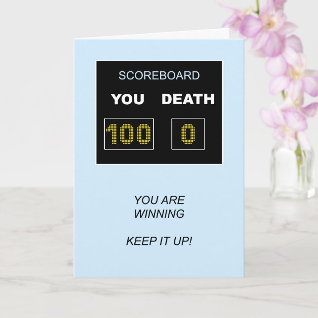100th Birthday Scoreboard Card (Orchid)