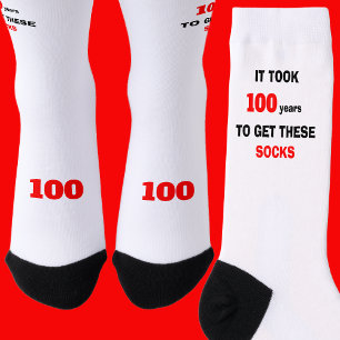 100th Birthday Socks Men Funny