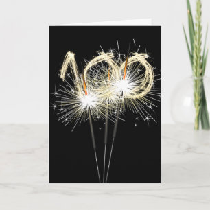 100th Birthday Sparklers on Black Card