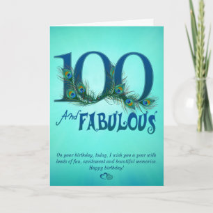 100th Birthday template Cards