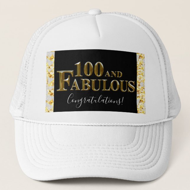 100th Birthday  Trucker Hat (Front)