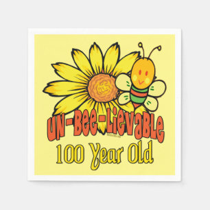 100th Birthday - Unbelievable at 100 Years Old Napkin