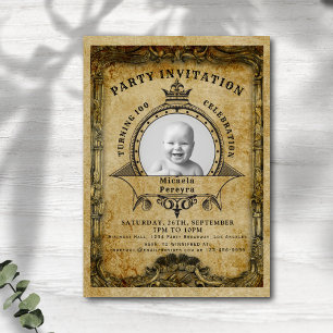 100th Birthday Vintage Retro Photo Surprise Party Invitation