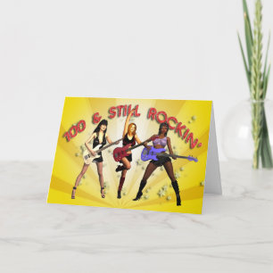 100th birthday with a girl band card