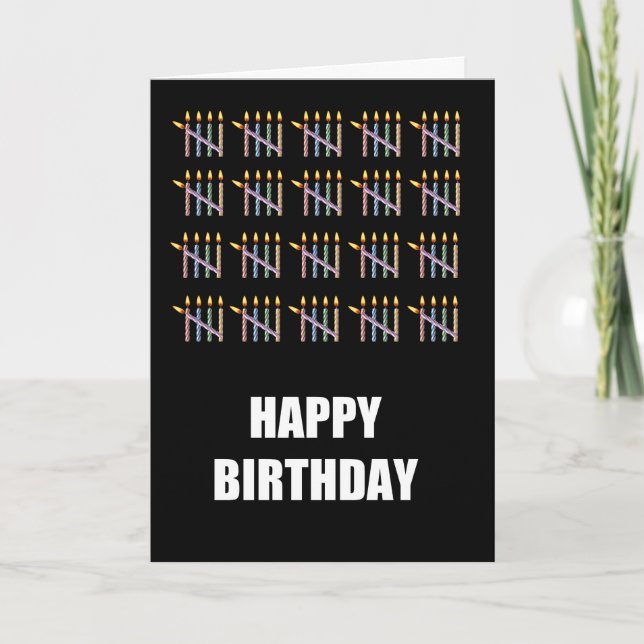 100th Birthday with Candles Card (Front)