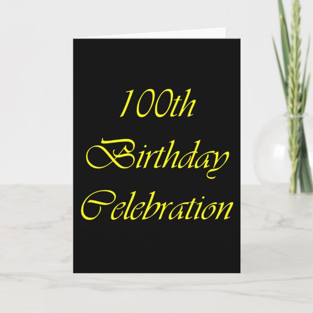 100th Birthdays Card (Front)