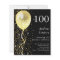 100th | Black & Gold Birthday Budget Invitation