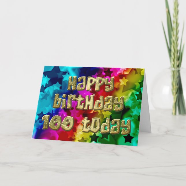 100th Bright stars birthday card (Front)