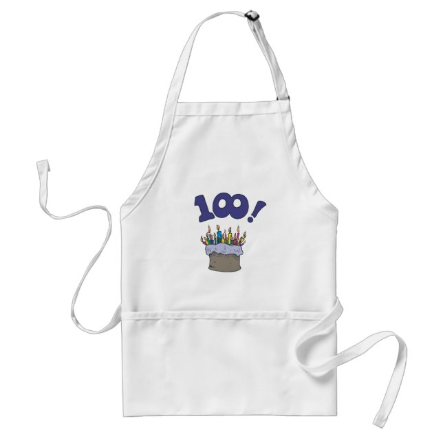 100th Cake Standard Apron (Front)