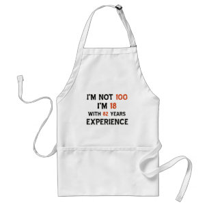 100th cool birthday designs standard apron