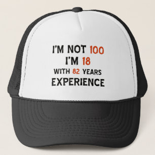 100th cool birthday designs trucker hat