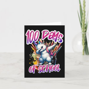 100th Day Funny Outfit Teacher & Student 100 D Card