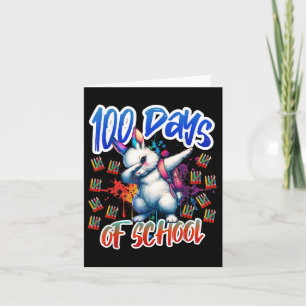 100th Day Funny Outfit Teacher & Student 100 D Card