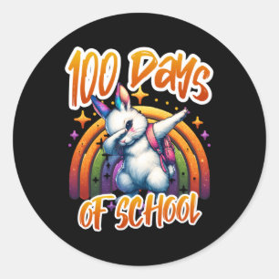 100th Day Funny Outfit Teacher &amp; Student 100 D Classic Round Sticker