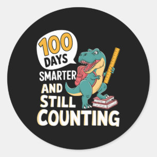 100th Day Funny Outfit Teacher & Student 100 D Classic Round Sticker