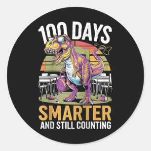 100th Day Funny Outfit Teacher &amp; Student 100 D Classic Round Sticker