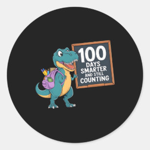 100th Day Funny Outfit Teacher & Student 100 D Classic Round Sticker