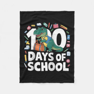 100th Day Funny Outfit Teacher & Student 100 D Fleece Blanket