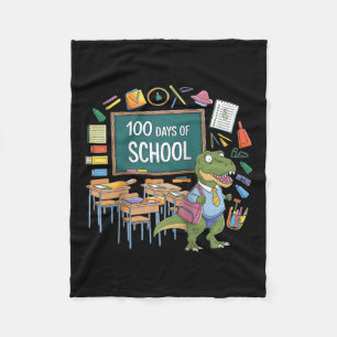 100th Day Funny Outfit Teacher & Student 100 D Fleece Blanket