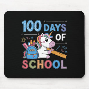 100th Day Funny Outfit Teacher & Student 100 D Mouse Pad