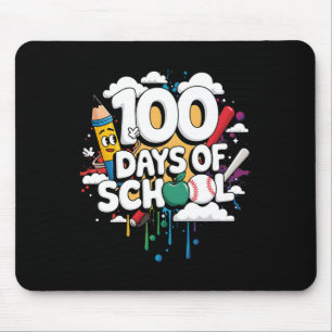 100th Day Funny Outfit Teacher &amp; Student 100 D Mouse Pad