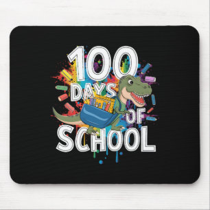 100th Day Funny Outfit Teacher & Student 100 D Mouse Pad