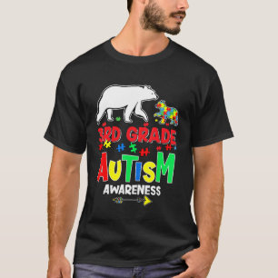 100th Day Of 3rd Grade Teacher Autism 100 Days Sma T-Shirt