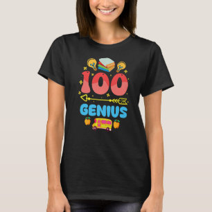100th Day of Genius Teachers Kids Child Happy 100 T-Shirt