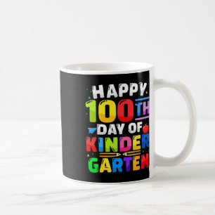 100th Day Of Kindergarten 100 Days For Teacher Kid Coffee Mug