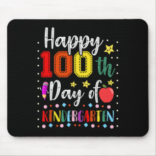 100th Day Of Kindergarten Colourful Teacher And St Mouse Pad