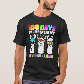 100th Day Of Kindergarten Llama Shirts, Teacher No T-Shirt