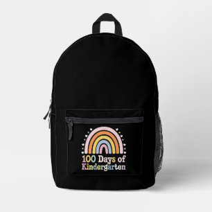 100th Day of Kindergarten Teacher Kids 100 Days Printed Backpack