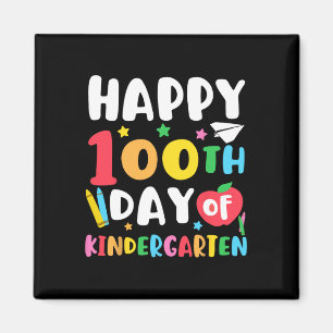 100th Day Of Kindergarten Teacher Kids 100 Days Sc Magnet