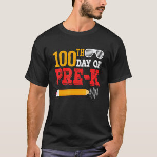 100th Day Of Pre K 100 Days Of School Teacher Kids T-Shirt