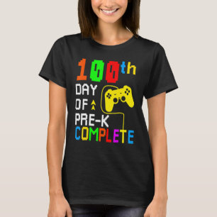 100th Day of Pre-K Complete Video Game 100 Days Gi T-Shirt